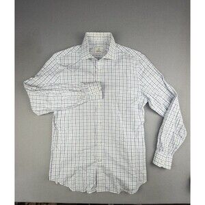Todd Snyder 2 Ply Shirt Men 15 32/33 Blue Button Up Cotton Preppy Casual NYC